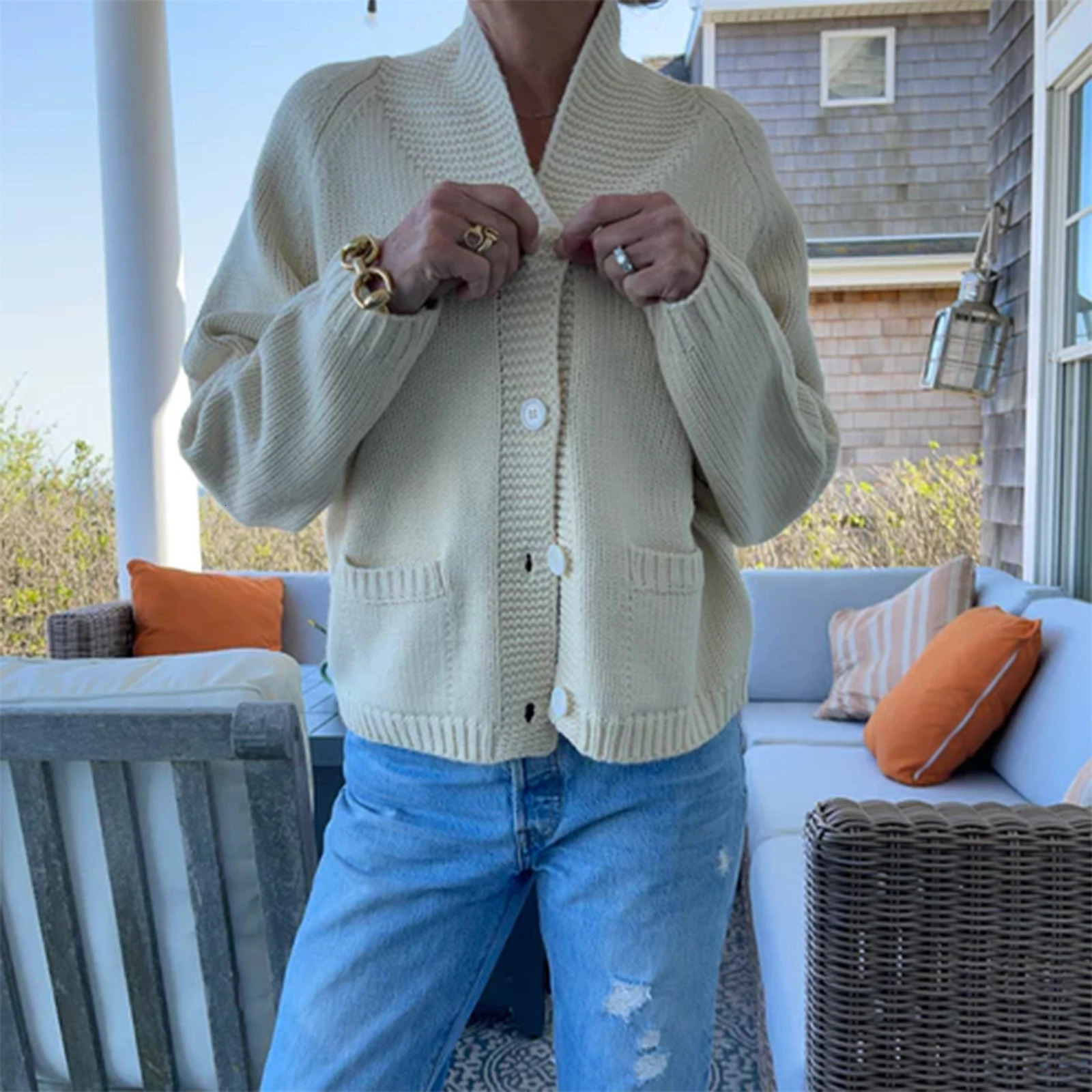 Fashion Women American Flag Cardigan Sweaters Y2k Long Sleeve Open Front Button Down Cardigans USA Flag Knitwear 250808