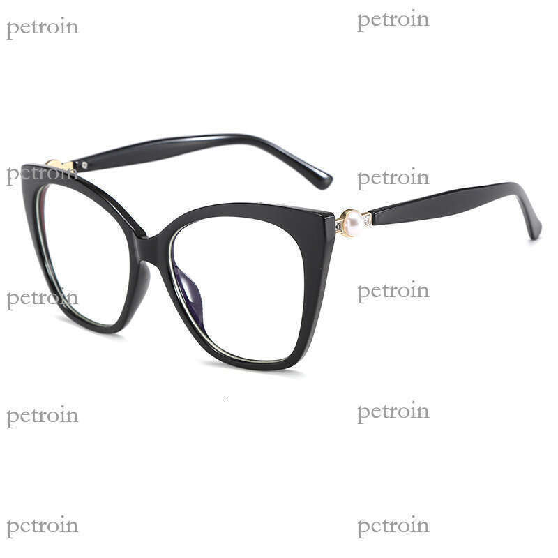 New Fashion Cat Eye Blue Light Blocking Glasses, Versatile Trendy Plain Glasses with Prescription Frames