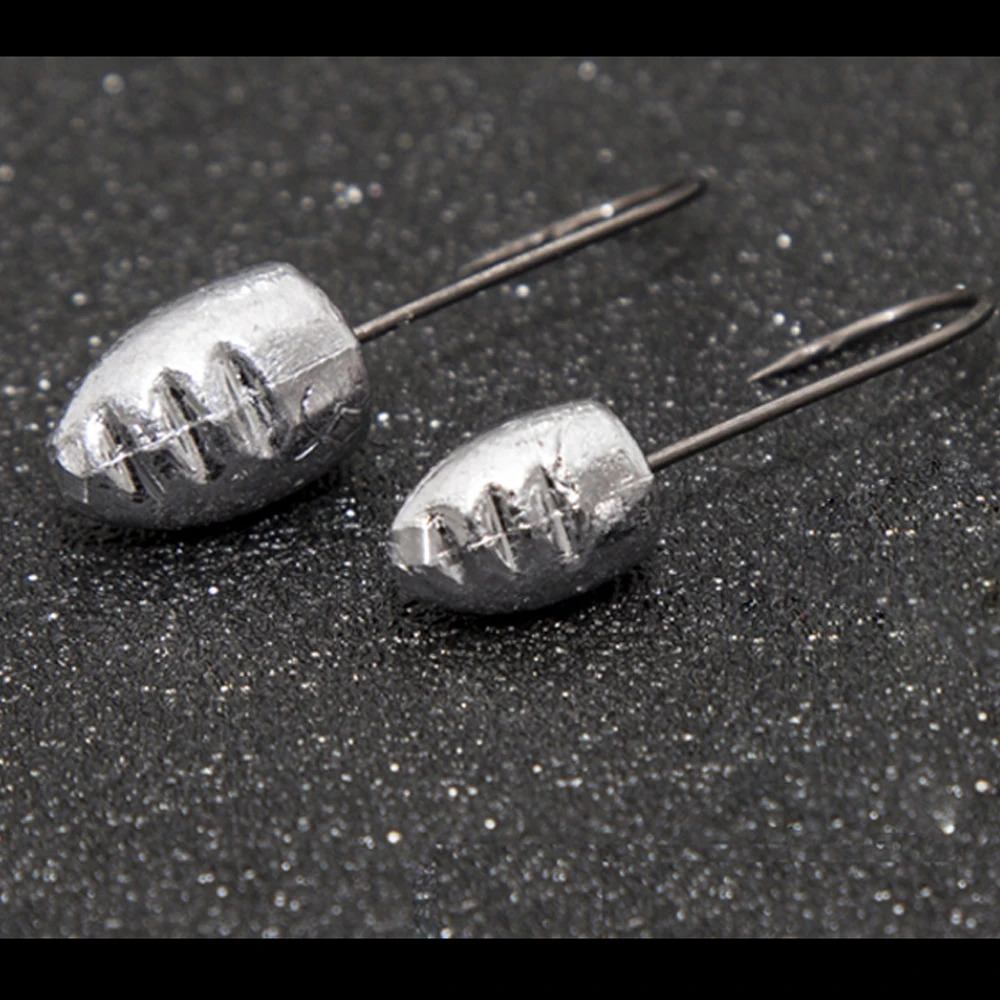 JOHNCOO 10pcs Exposed Jig Head Hook Fishing Hooks 2g 3g 5g Bait Soft Wom light jigging hook 250807