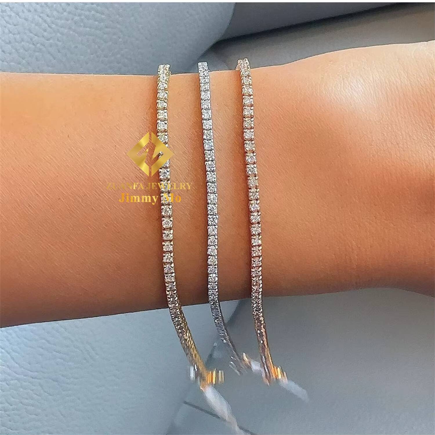 Hot Selling Pass Diamond Tester Iced Out GRA Certificates 2mm 3mm 4mm 5mm 6.5mm VVS1 Moissanite Diamond Tennis Bracelets Men