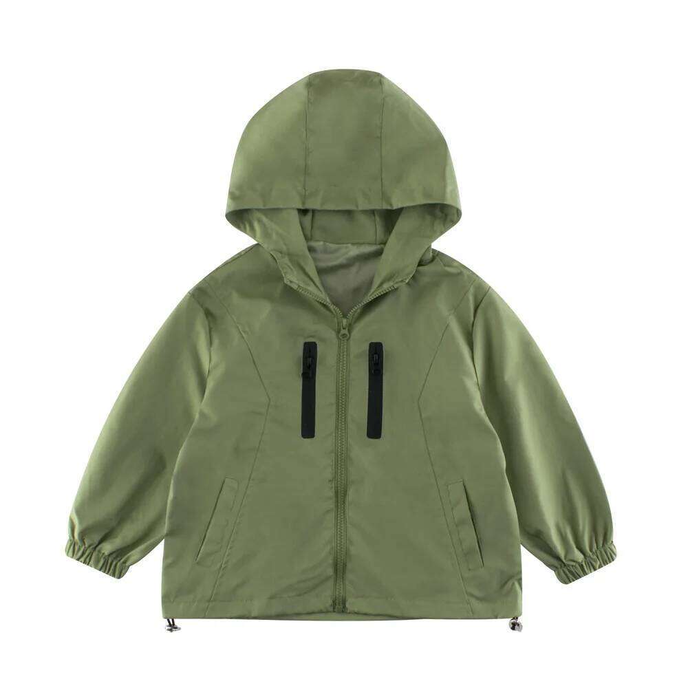 New Children's Clothing Boy Jackets Coat Autumn Kids Hooded Outdoor Windbreaker Zipper Shirt Baby Girl Clothes Outwear Tops