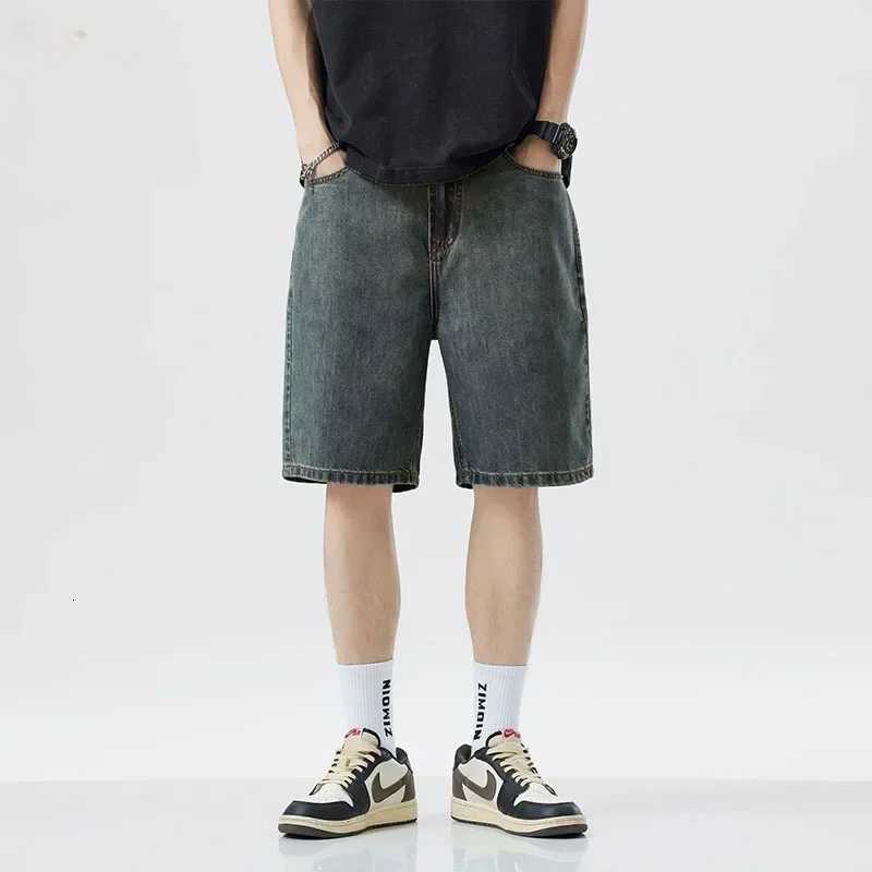 2025 Summer Classic Shorts Jeans Men Denim Pants Straight Stretch Casual Cool Thin Knee Length Blue Fashion Brand Daily Trousers Y250814