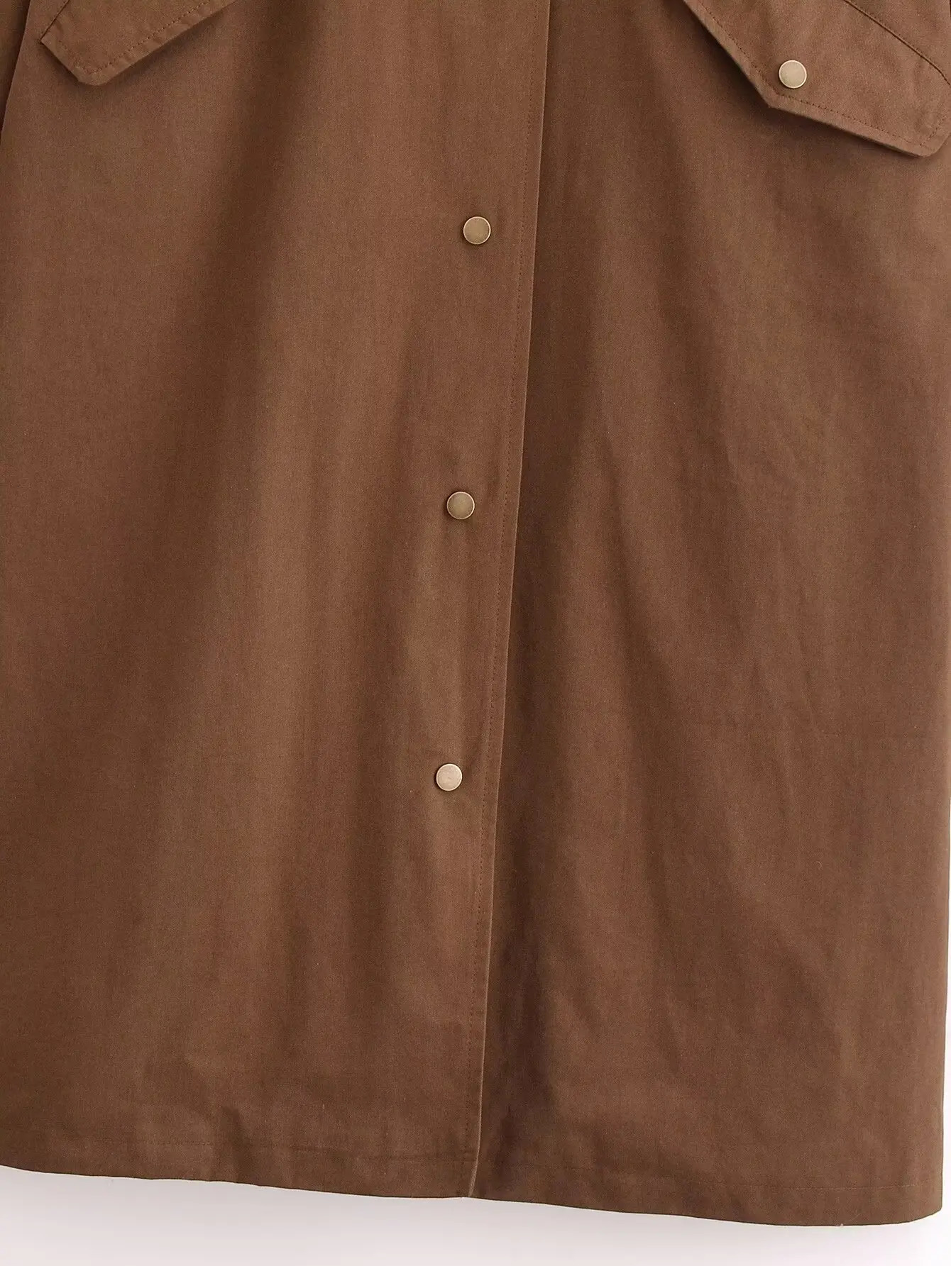 TRAF Women 2024 Autumn and Winter Fashion Lazy Style Stitching Coat Casual Zipper Long Sleeve Outerwear Mujer 250805