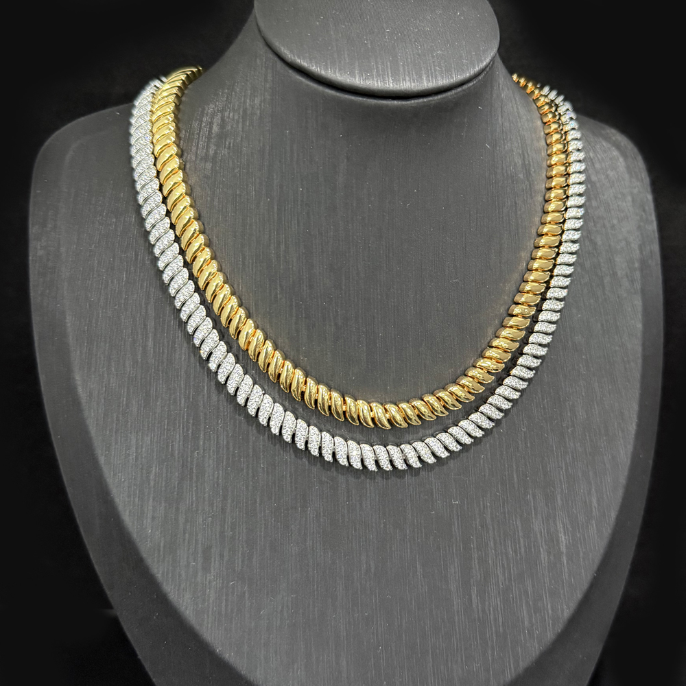 2025 NEW High Quality Bling Cubic Zirconia 7MM leaf Shaped Charm choker Fashion Women necklace Christmas Gift