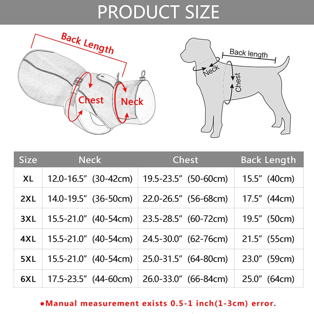 Waterproof Big Dog Clothes Warm Large Coat Jacket Reflective Raincoat Clothing For Medium Dogs French Bulldog XL6XL 250814