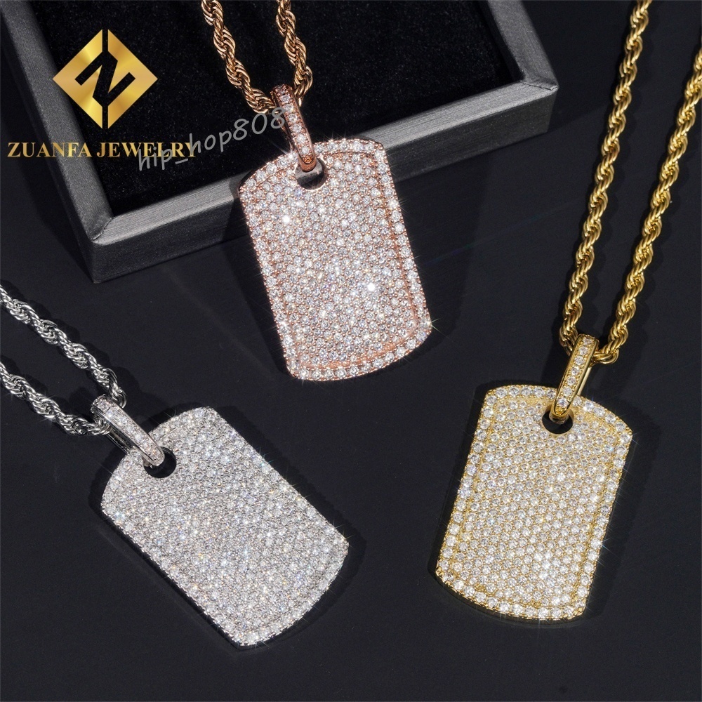 New Arrival Hip Hop Pass Diamond Tester Iced Out Fire Jewelry 925 Sterling Silver Fashion Pendant Necklaces Charms for Men