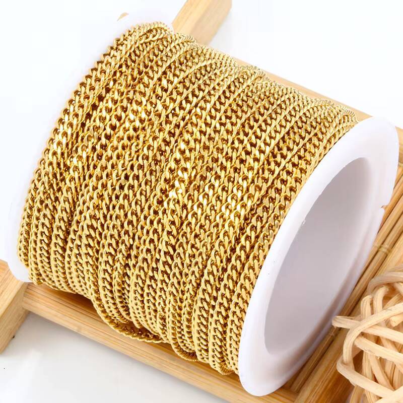 14K Gold Filled Necklace Personalized Thick Chocker Waterproof Miami Hip Hop Gold Cuban Link Chain for Men Cadena Cubana