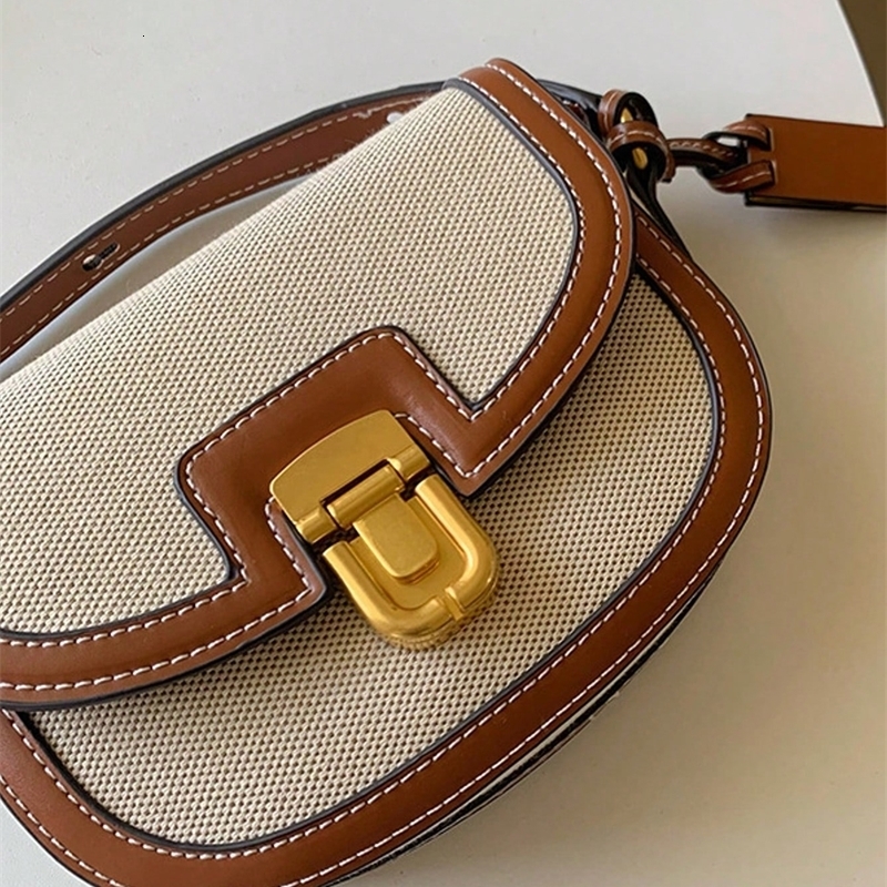 Fashion Joker contrast color n simple saddle bag flip handbag elegant sui w250801