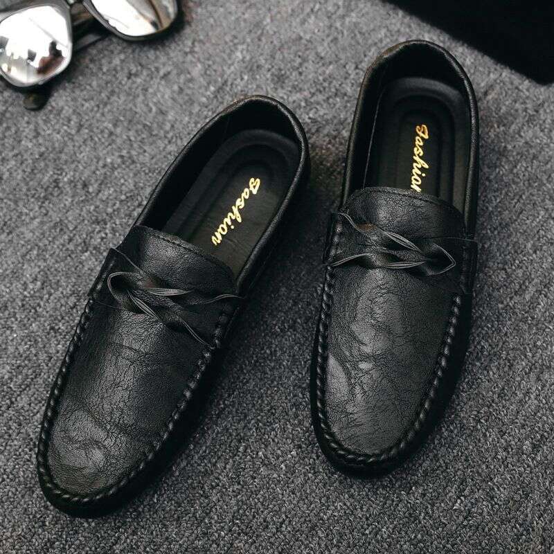 2025 Summer Lefu British Business And Leisure, One Step Padded Bean Leather Shoes, Breathable Youth Stylist Men's Shoes