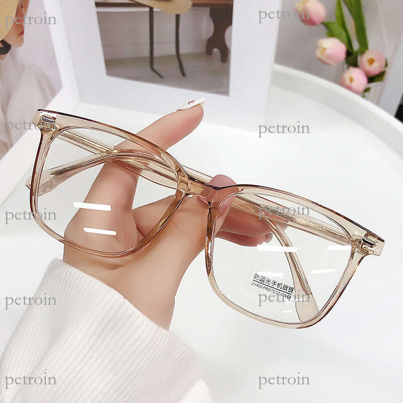TR90 Frame Fashion Trend Anti-Blue Light for Women High-End Bare Face Insert Core Myopia Optical Internet Celebrity Non-Prescription Glasses