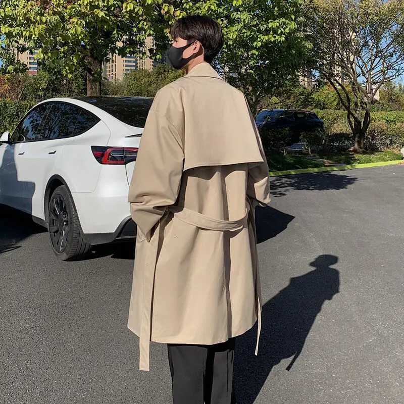 2025 Autumn Long Style Coat Men Fashion Male Trench Coat Mens Casual Windbreakers Male Good Quality Jackets Men Size M-4XL W250815