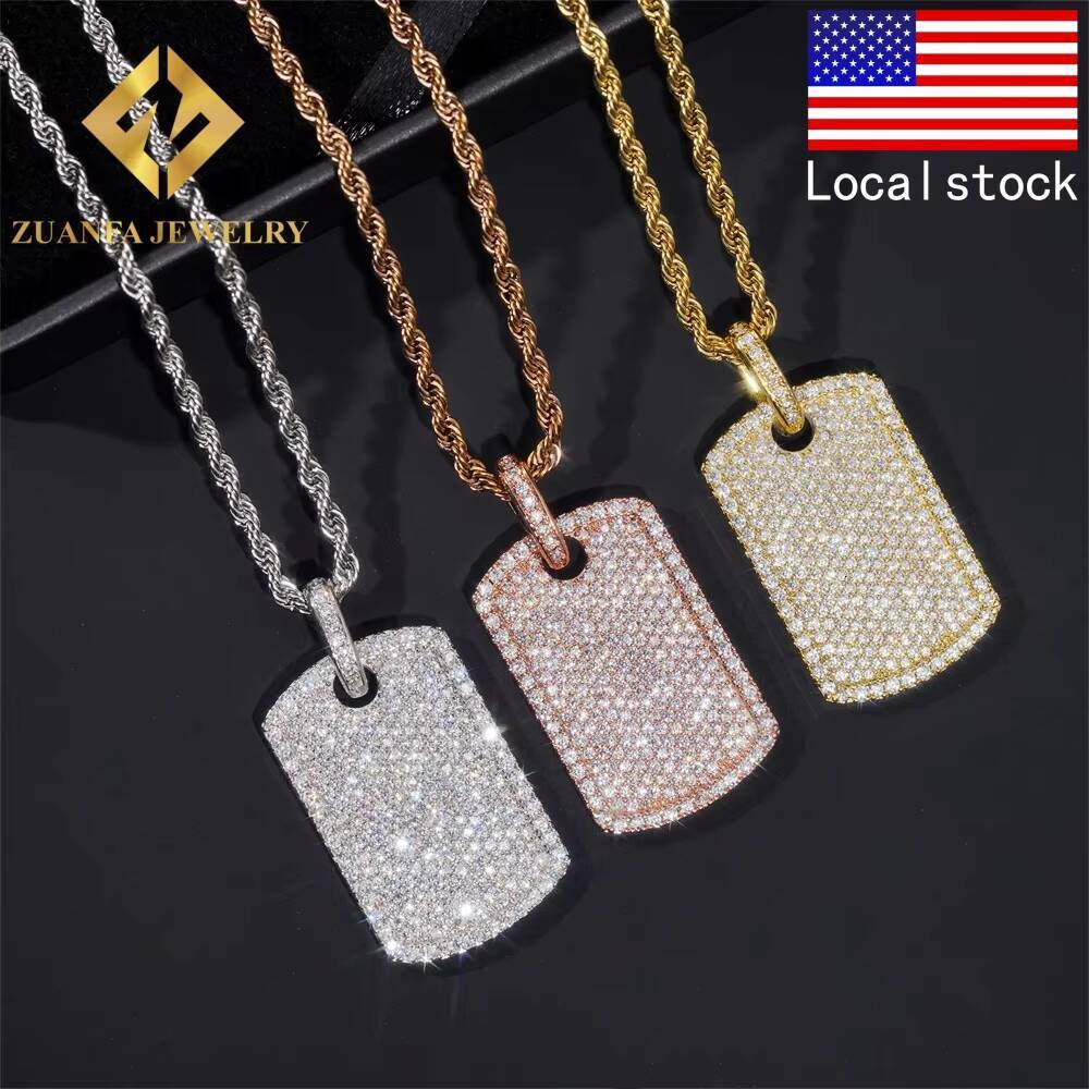 New Arrival Hip Hop Pass Diamond Tester Iced Out Fire Jewelry 925 Sterling Silver Fashion Pendant Necklaces Charms for Men