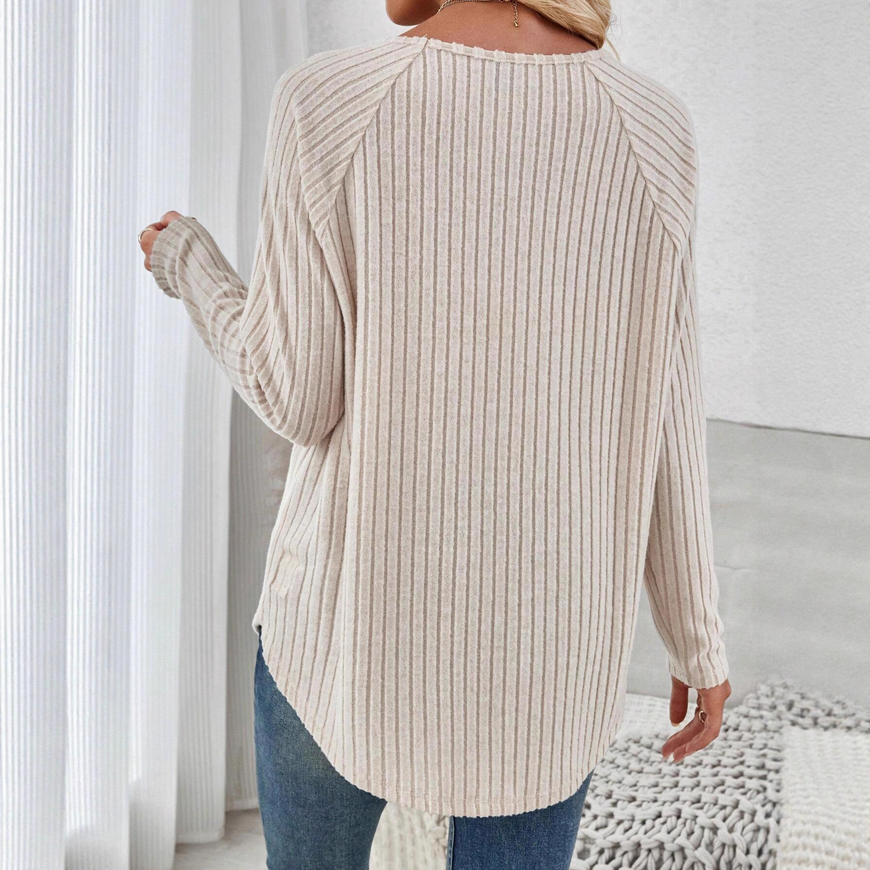 Spring New Women's Loose Long Casual Solid Color Fleece Insert Sleeve T-Shirt for Women