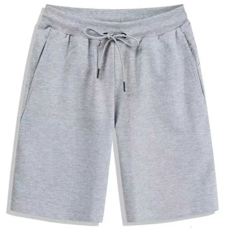 2025 Summer Mens Shorts Elastic Drawstring Shorts Joggers Loose Fitness Breathable Sports 5 Piece Solid Color Casual Pants Y250814
