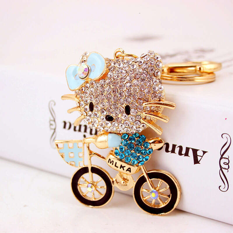 Creative Car Cute Riding Kitten Animal Keychain Bag Pendant Gift for Girlfriend 131