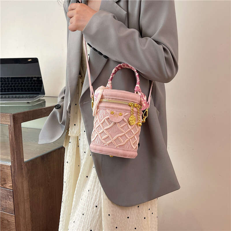 2025 Designer bag Luxury bag New Bucket Embroidery Handbag Versatile Shoulder Crossbody Bag