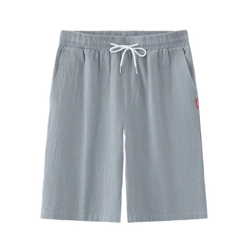 Mens Cotton Shorts Summer Beach Casual Drawstring Shorts Breathable Lightweight Pants Outdoor Solid Athletic Running Shorts Y250814