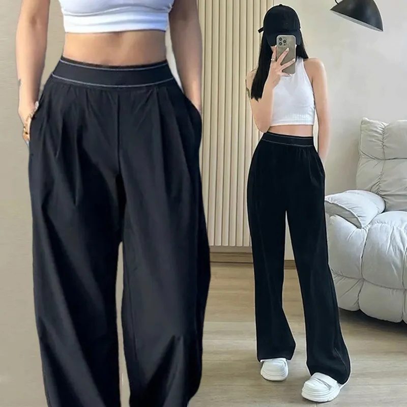 Yoga Pants High-Waist Full-length Trousers Sport Loose and Comfortable Breathable Women's Sweatpants Designer Gym Sweatpants