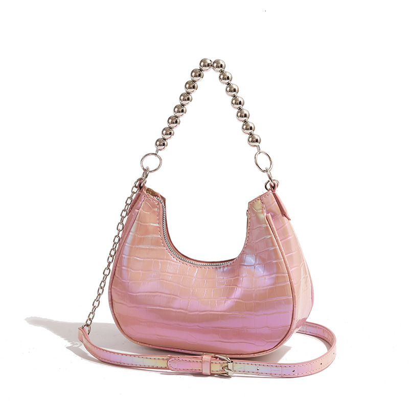 2025 Autumn New Women's Shoulder Bag Crocodile Leather Pattern Niche Underarm Bag Colorful Women's Bag New Women's Crossbody Bag Autumn