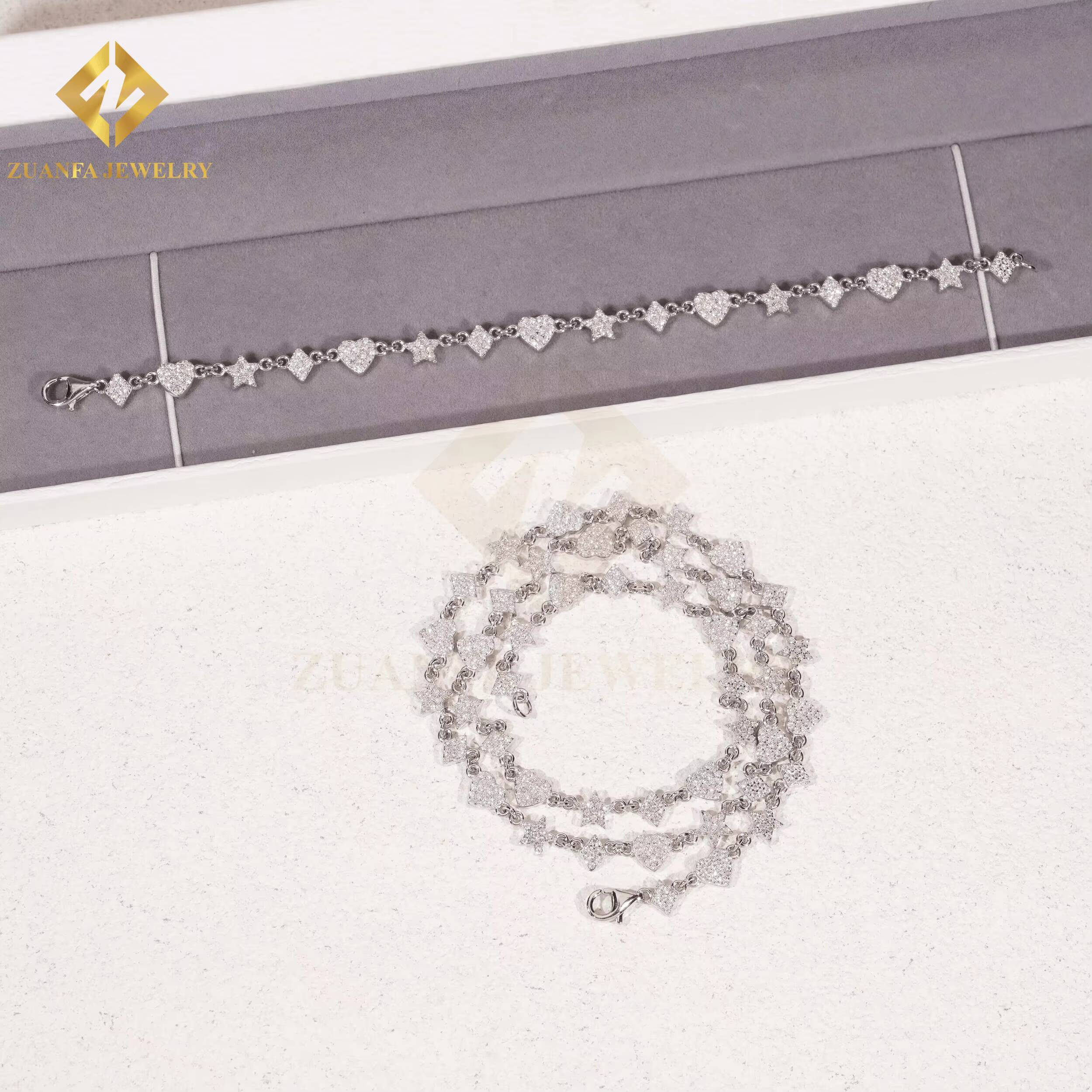 New Arrival Moissanite Pass Diamond Tester Bracelets 925 Silver Gold Plated Fashion Unisex Chain bracelet for Daily Jewelry