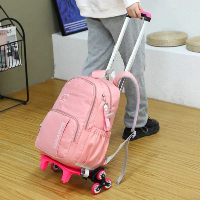 New School Bags for Girls Rolling Backpack Cartable Scolaire Fille Mochila Infantil Escolar Sac A Dos Enfant Plecak Zaino Donna X250815