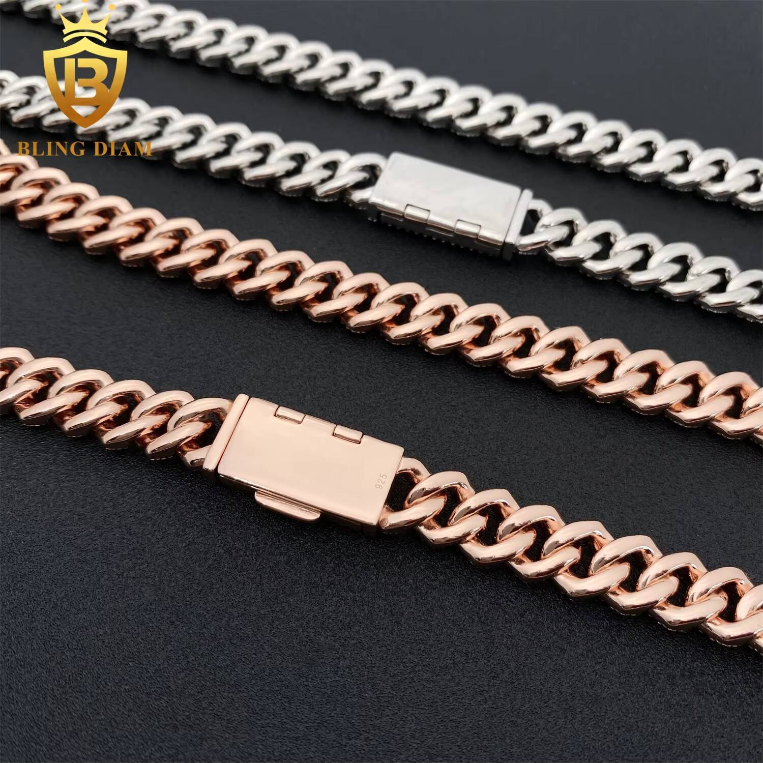Wholesale Prices 10MM VVS Moissanite Cuban Chain Necklace on a Unique and Stylish Accessory for Men