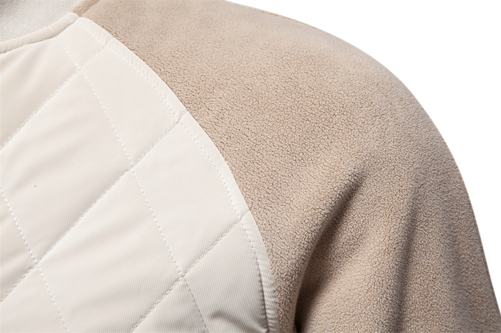 2025 New Men's Fleece Lined Jacket Autumn Winter Thickened Coat Casual Drop Shoulder Male Outerwear Warm Jacket EUR size: S-2XL