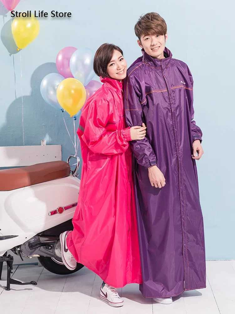 Adult Windproof Men Raincoat Women Long Motorcycle Rain Coat Korean Outdoor Hiking Rain Poncho Gabardina Mujer Gift Ideas Y250814