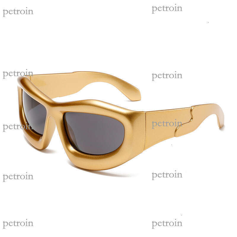 New Large Frame Y2K Wraparound Fashion UV400 Futuristic Style Sunglasses