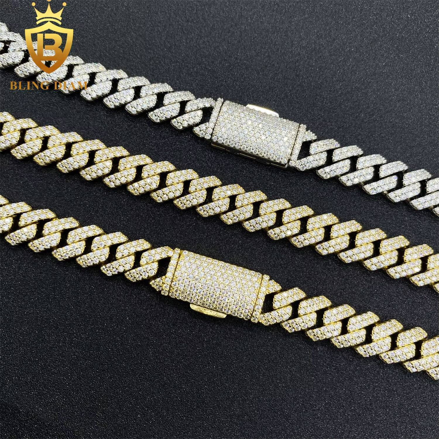 Wholesale Prices 10MM VVS Moissanite Cuban Chain Necklace on a Unique and Stylish Accessory for Men