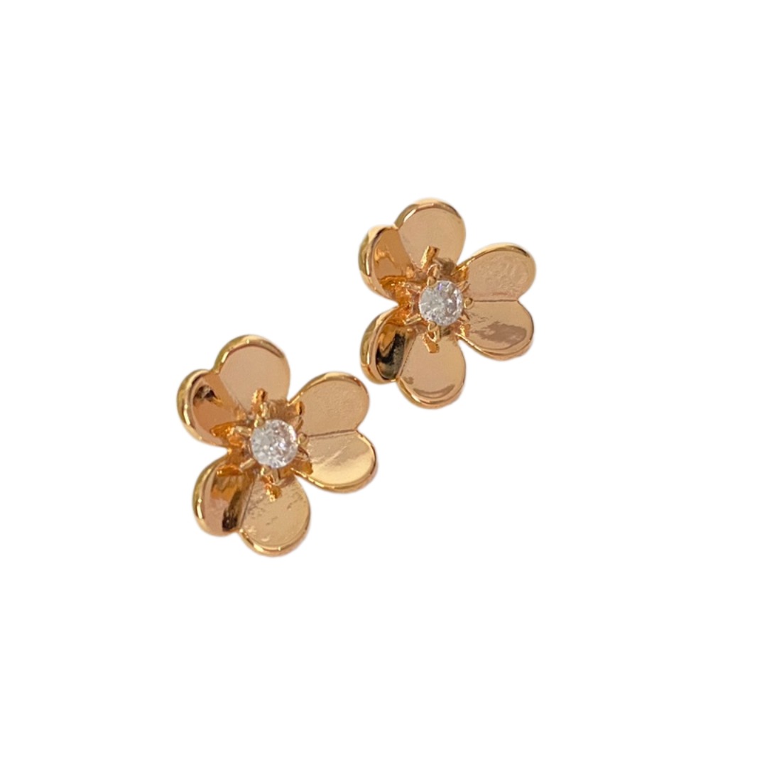 Flower Diamond - Inlaid Earrings, Light Luxury and Exquisite Earrings in Gold and Silver Colors Ever fade