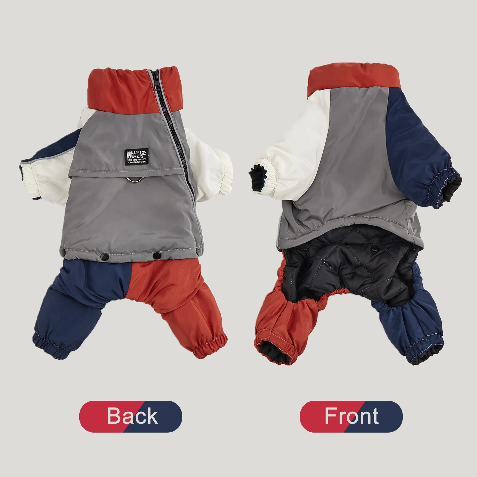 Winter Dog Jacket Warm Thicken Cotton Clothes With Traction Ring Windproof Coat Medium Large Dogs Outdoor Cold Proof 250814