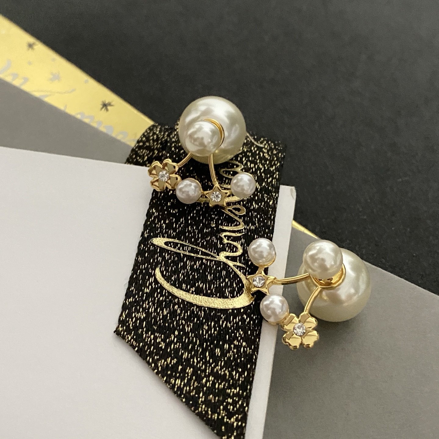 Pearl, Four - Leaf Clover and Star Diamond - Inlaid Earrings, Elegant, Light Luxury and Retro - Style Earrings Ever fade