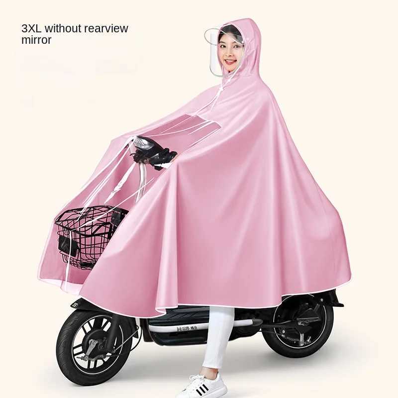 Raincoat Electric Car Extended Bicycle Rain Gear Adult Battery Car Raincoat Double Motorcycle Poncho Y250814