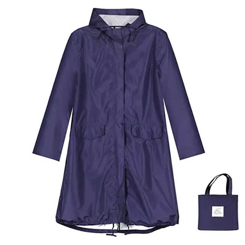 Women New Stylish Raincoat Women Rain Poncho Coat Outdoor Tourist Lightweigh Waterproof Zipper Ladies Rainwear Y250814
