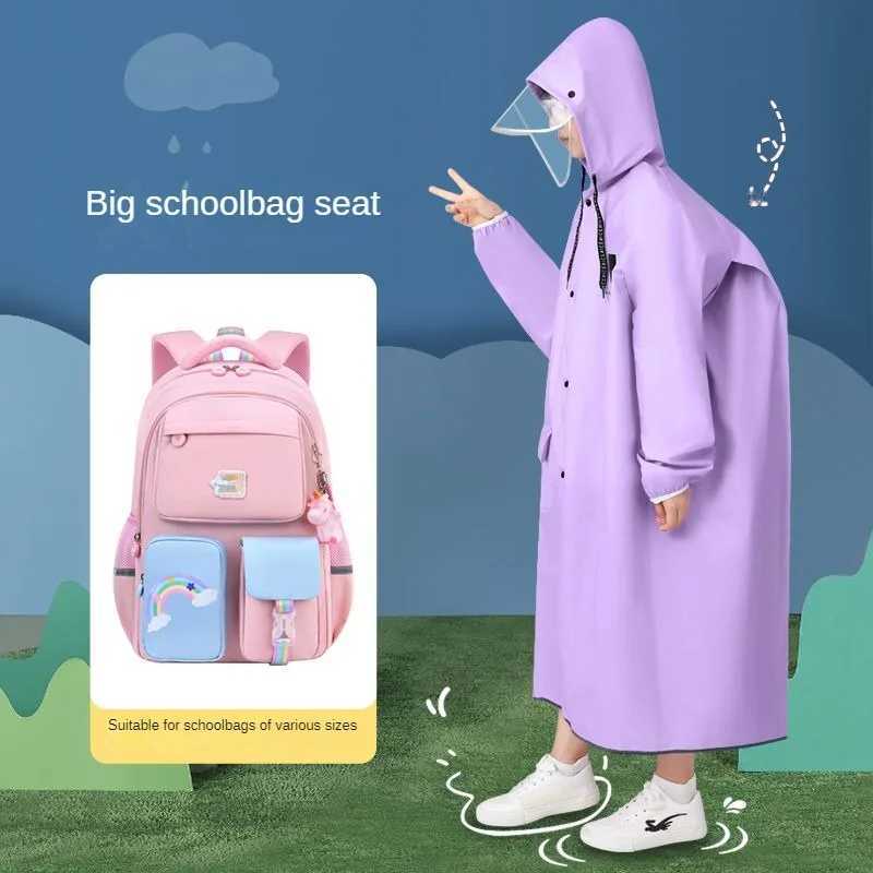 Poncho Waterproof Woman for Rain Coat Women Raincoat Boys and Girls Long Ponchos Childrens Raincoats Students With Backpacks Y250814