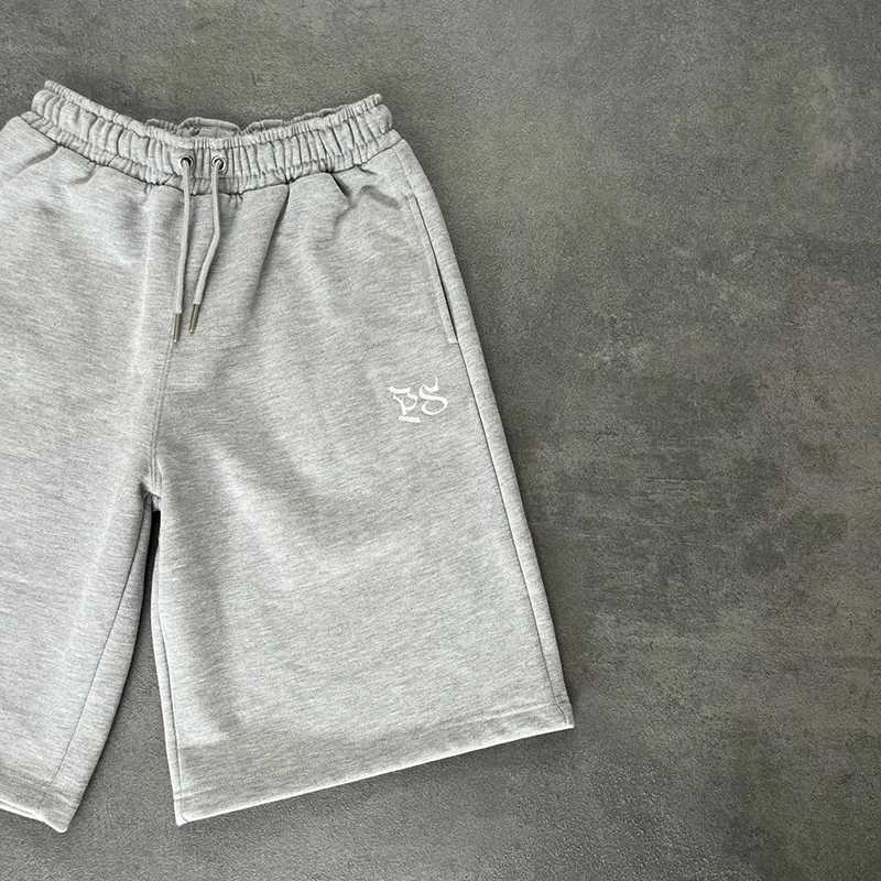 Mens Summer Trendy Pattern Embroidered Sports Leisure Straight Loose Five Quarter Pants - American New Trend Y250814