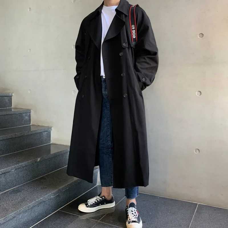 2023 New Autumn Solid Color Mens Korean Style Loose-Fit Overcoat Casual Trendy Jacket FD30 W250815