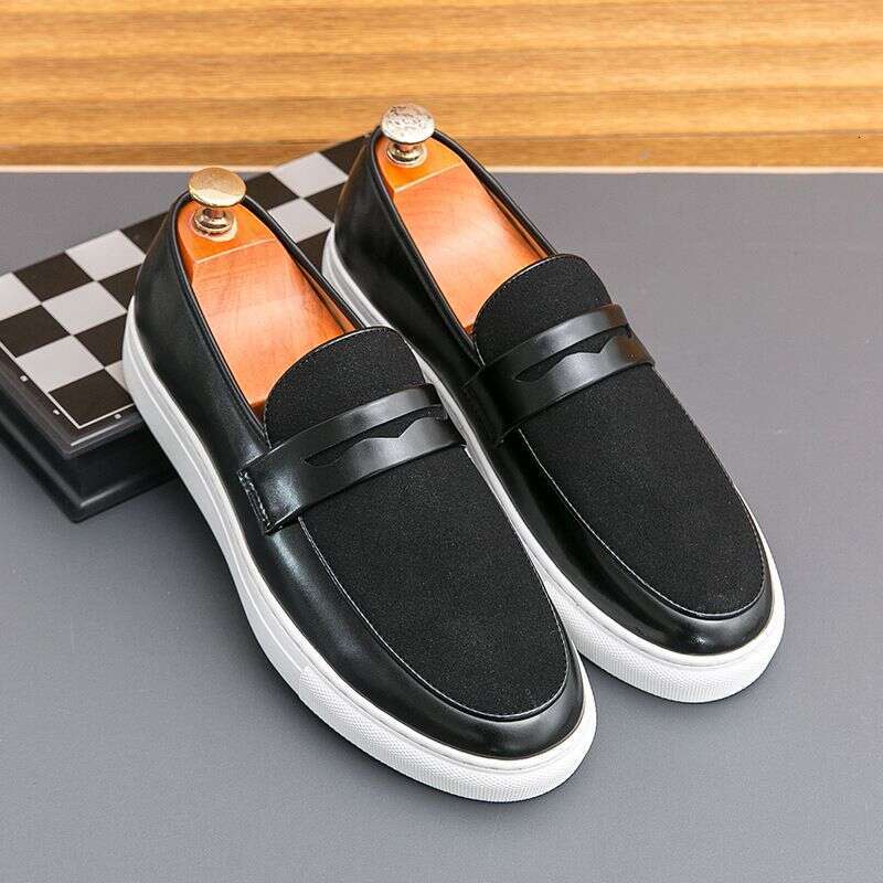 Trendy British Style Leather Shoes For Men In Summer 2025, New Breathable And Vatile Casual Men's Shoes, Low Top