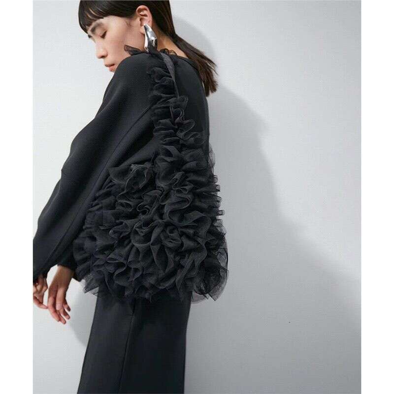 Summer Unique Personalized Chiffon Pleated Design Sense Support Large Capacity Ladies Bag