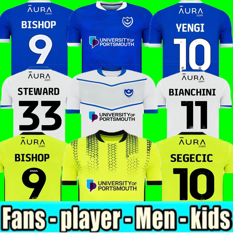 25 26 Portsmouth home Soccer Jerseys 2025 2026 AWAY 3rd SAYDEE 15 BISHOP 9 YENGI 10 football shirt maillots adult camesita de futol Men kids uniform