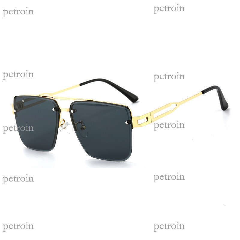 New Frameless Cut Edge Fashion Trendy Unisex High-end Personality Square Street Style Sunglasses