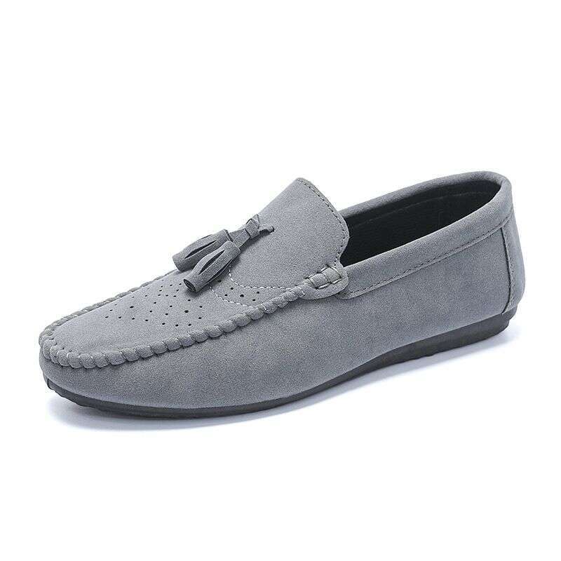 Men's tassel men's casual leather lazy people a slip-on soft soled driving fashion shoes