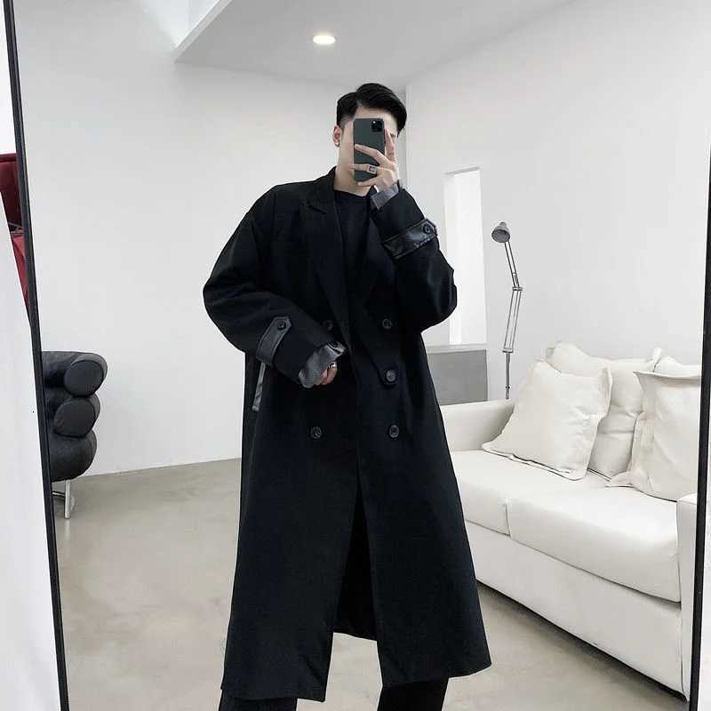 UMI MAO Yamamoto Yohji Classic All-match Black Simple Mid-length Windbreaker Korean Style Temperament Women Men Trench Coat Y2K W250815