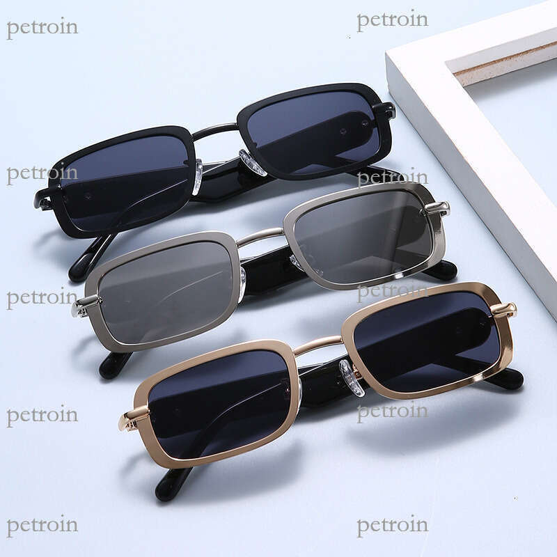 Square Frame Metal New Men's Sunglasses UV400 Fashion Women's