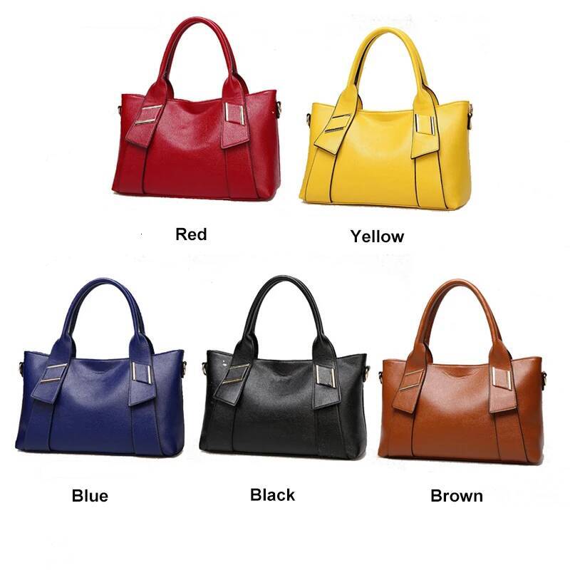 Yellow Handbag Women PU Leather Blue Hand Bag Black Famous Brand Women Messenger Bag Designer Bolsa Feminina W805