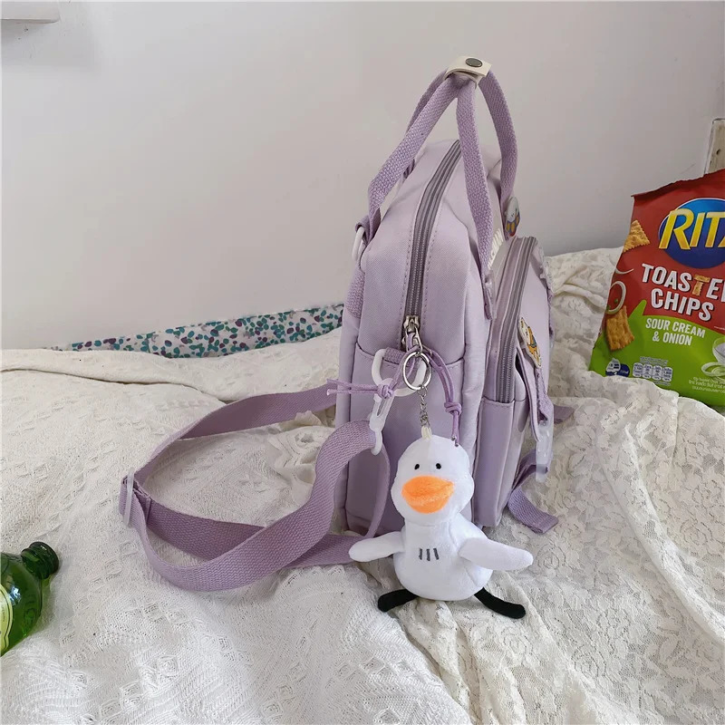 Japanese high-capacity single-shouldered slouch bag for school carry-on canvas messenger bag Japan and South Korea 250809