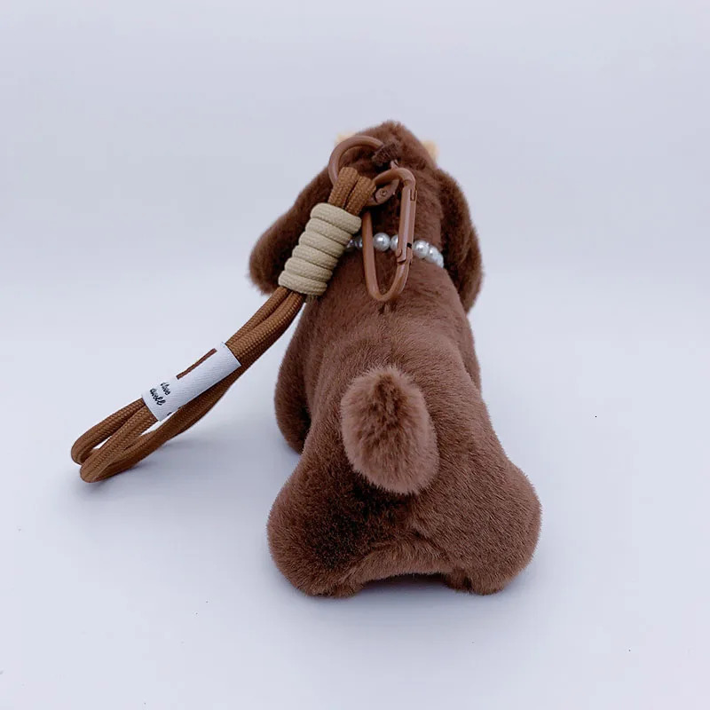 15cm Korea Cartoon Dachshund Keychain Plush Doll Bag Pendant Mini Doll Soft Stuffed Dog Backpack Pendant Girl Women Gift 250811