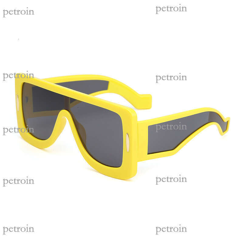 Large Frame One-Piece Personality Hip-Hop for Women, Avant-Garde Trendy Cyberpunk UV Protection Sunglasses