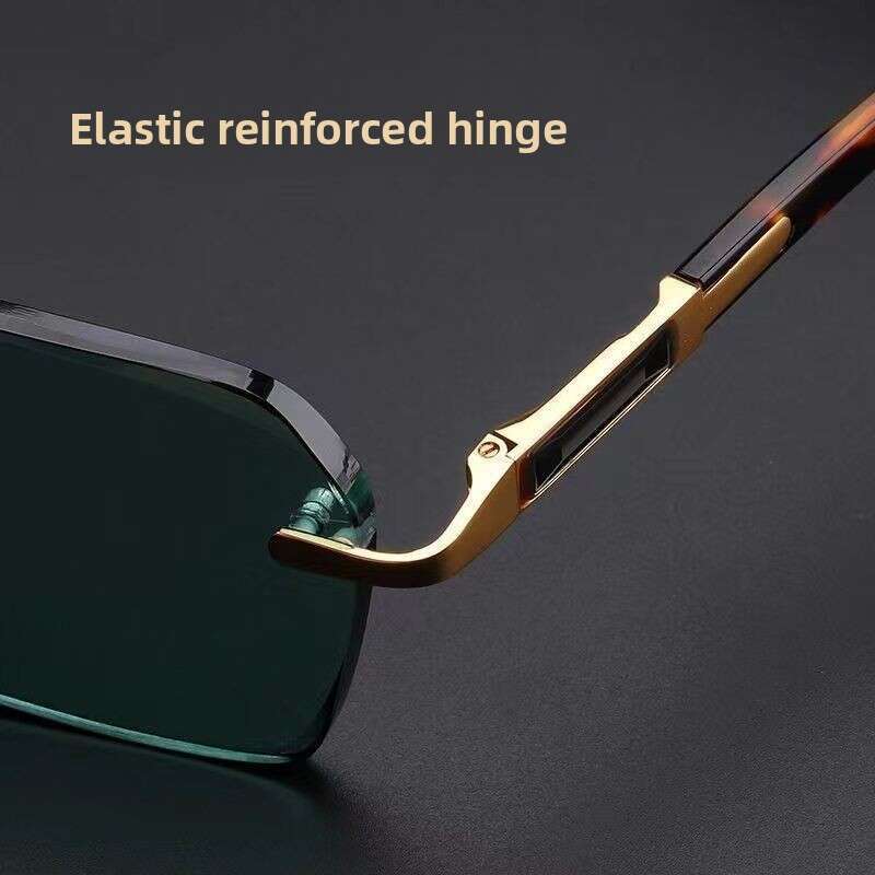 Direct Natural Tea Color Sunglasses Crystal Glasses for Men Stone Frameless Cool Eye Care